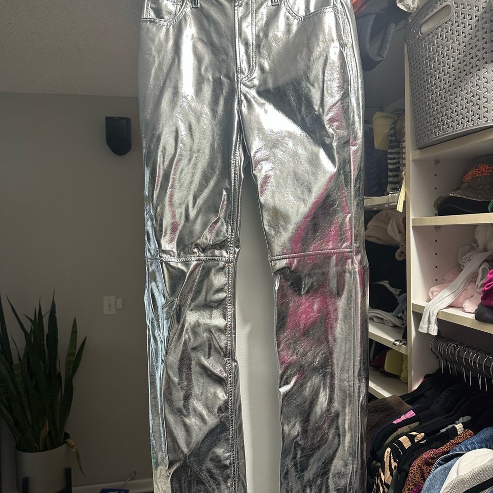 Gap silver metallic pants